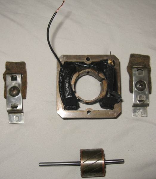 Restored Stator, Rotor and Bearing Brackets View